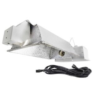 iPower 630W Double Lamp Ceramic Metal Halide CDM Hydroponic Grow Light System Kits, Aluminum Hood, 120~240V Ballast, NOT Include CMH Bulb